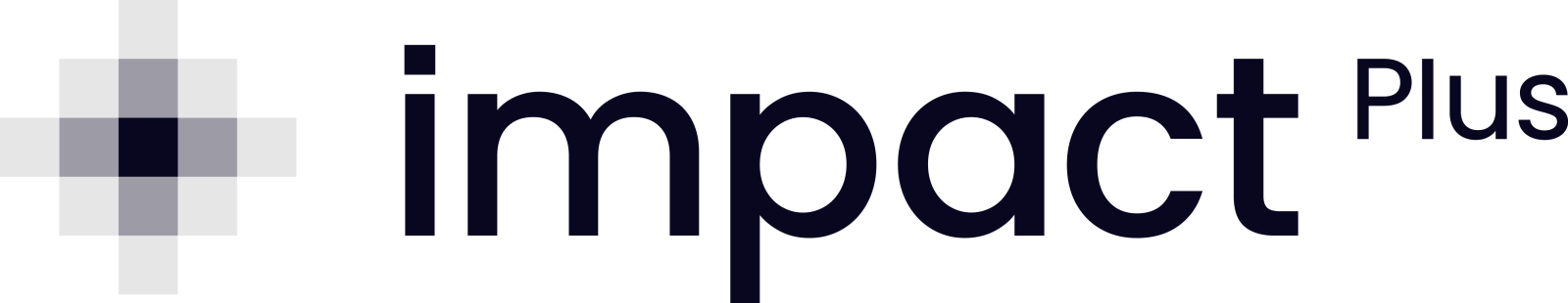 Impact Plus Logo Tinted Black